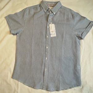 New Denim & Flower Blue Stripped Shirt (Mens)